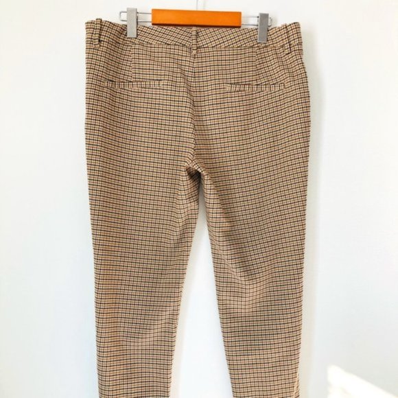 ZARA WOMAN HOUNDSTOOTH ANKLE CROPPED PANTS SZ. 10 - Picture 4 of 5